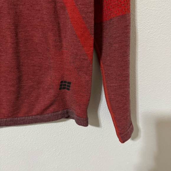 CEP Ski Touring Base Shirt Red Wool Cashmere Blend Long Sleeve Base Layer NWT-L - Picture 9 of 15